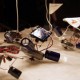 A picture of small "BEAM" solar powered robots