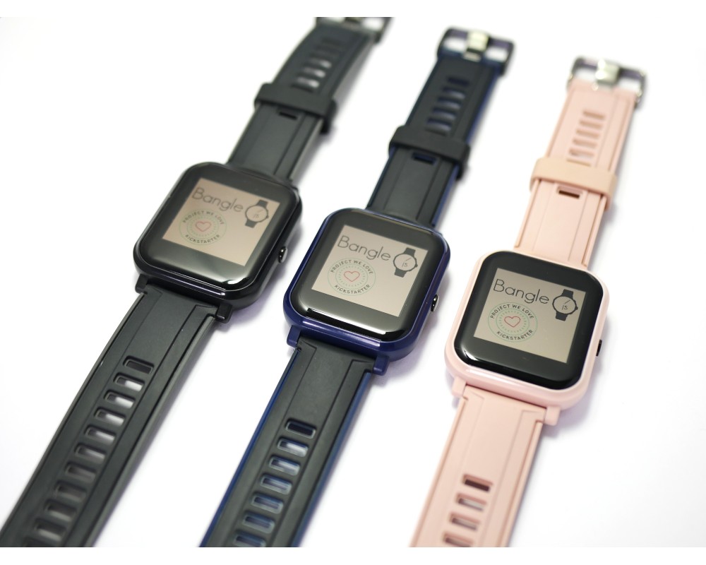 Three Bangle JS Smartwatches